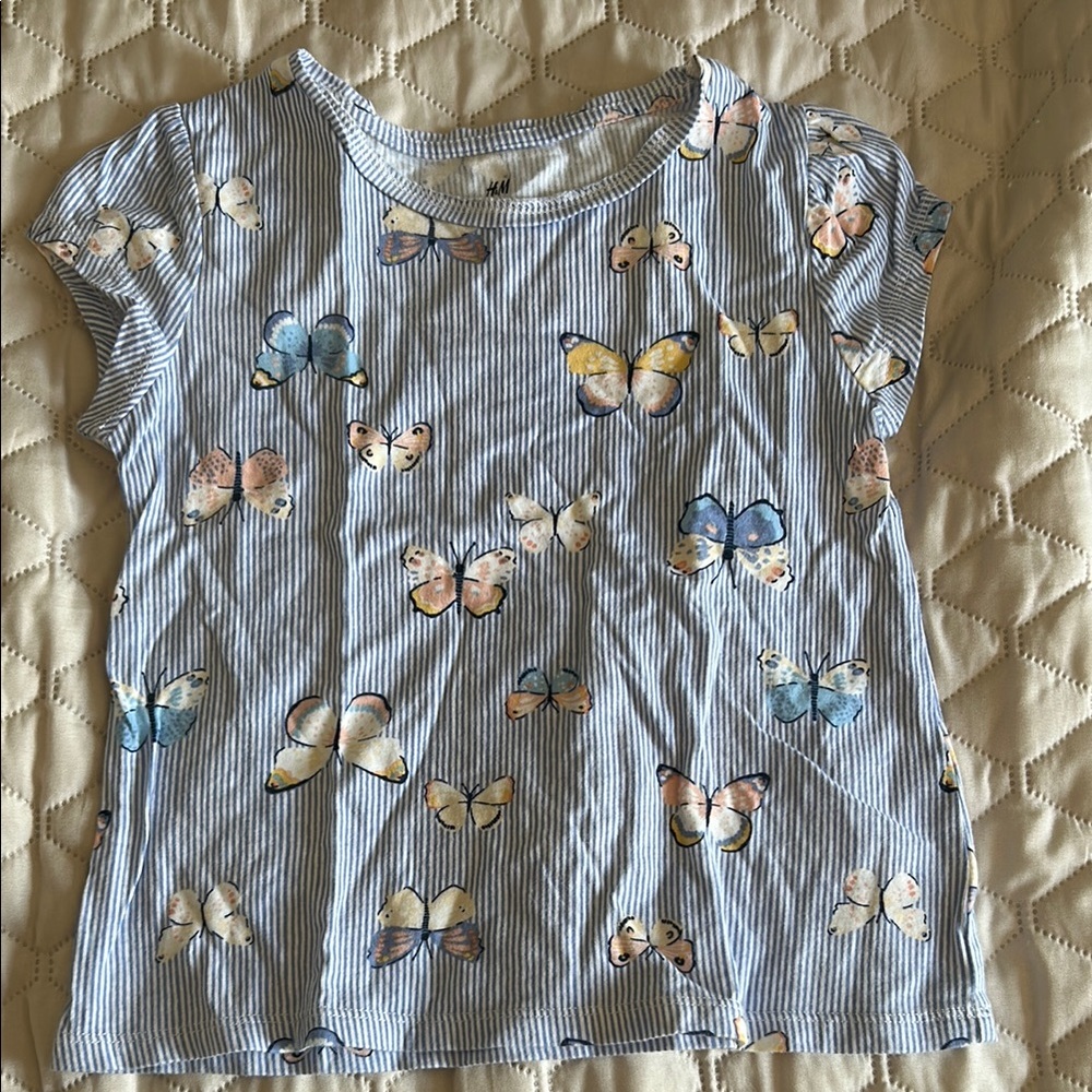 Butterfly Print Kids Shirt